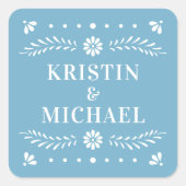 Papel Picado Style Wedding Sticker (Vorderseite)