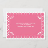 Papel Picado Taufen Einladung (Rückseite)