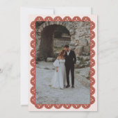 Papel Picado Terracotta Mexican Talavera Wedding Dankeskarte (Rückseite)