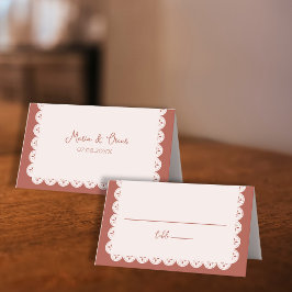 Papel Picado Terracotta Platzkarte