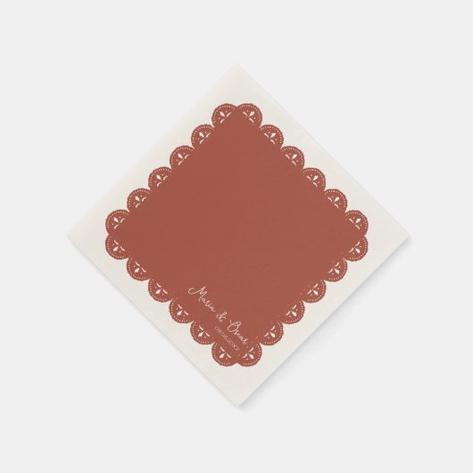 Papel Picado Terracotta Serviette (Ecke)