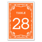 Papel Picado Tischnummer (Rückseite)