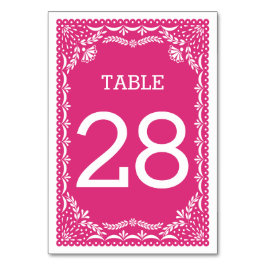 Papel Picado Tischnummer | bearbeitbare Farbe