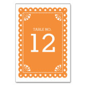 Papel Picado Tischnummer - Orange (Rückseite)
