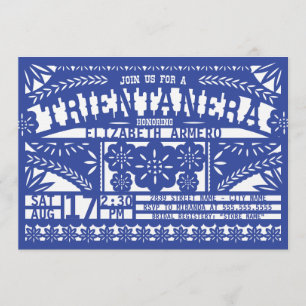 Papel Picado Trientanera Einladung