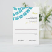 Papel Picado UAwg Wedding RSVP Karte (Stehend Vorderseite)