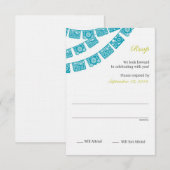 Papel Picado UAwg Wedding RSVP Karte (Vorne/Hinten)