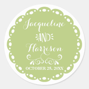 Papel Picado Umschlag Aufkleber Limon Fiesta Weddi