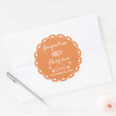 Papel Picado Umschlag Aufkleber Orange Fiesta Wedd (Umschlag)