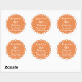 Papel Picado Umschlag Aufkleber Orange Fiesta Wedd (Blatt)