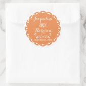 Papel Picado Umschlag Aufkleber Orange Fiesta Wedd (Tasche)