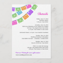 Papel Picado Wedding Details Umschließung Multicol Begleitkarte