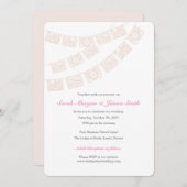 Papel Picado Wedding Party Einladen Rosa Einladung (Vorne/Hinten)