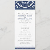 Papel Picado Wedding Program - Navy Programm (Vorderseite)