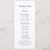 Papel Picado Wedding Program - Navy Programm (Rückseite)