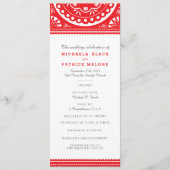 Papel Picado Wedding Program - Red - Programm (Vorderseite)