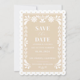 Papel Picado Wedding Save the Date Einladung