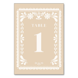 Papel Picado Wedding Tischnummern Modernisch mexik