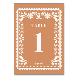 Papel Picado Wedding Tischnummern Modernisch mexik