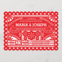 Papel Picado Wedite - Rot
