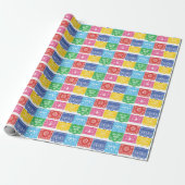 Papel Picado Weihnachtspapier Geschenkpapier (Ungerollt)