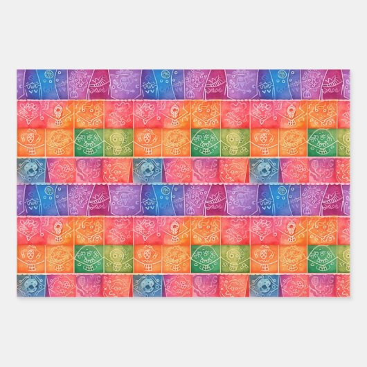 Papel Picado Wrapping Paper Geschenkpapier Set (Vorderseite)
