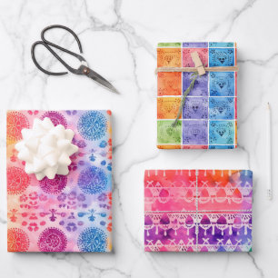 Papel Picado Wrapping Paper Geschenkpapier Set