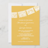 Papel Picado Yellow | Einladung zur Hochzeit (Vorderseite)