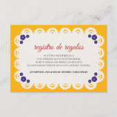 Papel Picado Yellow Nuestra Boda Spanish Wedding Begleitkarte (Vorderseite)