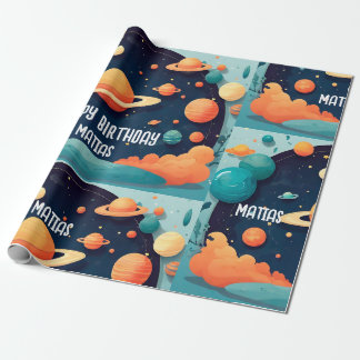 Papel regalo cumpleaños personalizado geschenkpapier