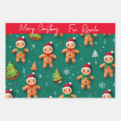 Papel regalo personalizado navideño geschenkpapier set (Vorderseite)