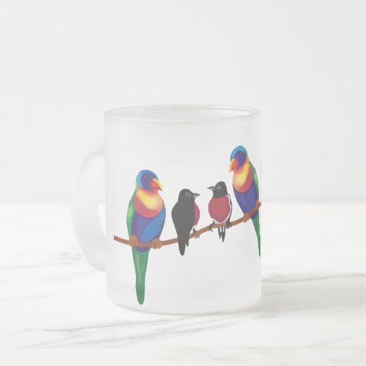 Papeln und Finken Mattglastasse (Vorderseite Links)