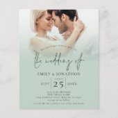 PAPER 2 Foto Overlay Script QR Sage Wedding Flyer (Vorne)