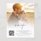 PAPER 2 Fotos Overlay Boho Einladung zur Hochzeit Flyer (Hinten)