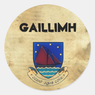 paper_33, Logogalwayco2, Gaillimh Runder Aufkleber