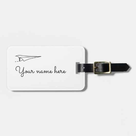 paper airplane gepäckanhänger (Vorderseite horizontal)