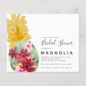PAPER Ananas Blumendusche Einladung Flyer (Vorne)