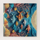 Paper Art Origami Sea Life Scene 3D Puzzle (Horizontal)
