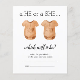 PAPER-Baby-Kleidung, die sie Geschlecht zeigen Hin Flyer