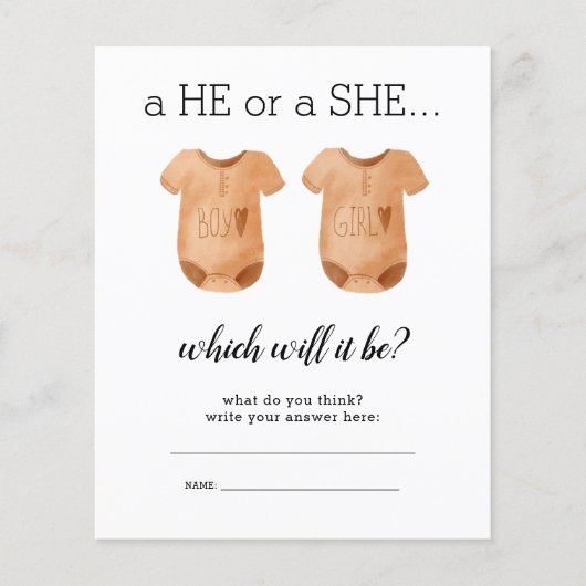 PAPER-Baby-Kleidung, die sie Geschlecht zeigen Hin Flyer (Vorne)