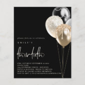 PAPER Balloons Gold QR Code 30. Black Invite Flyer (Vorne)