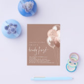 PAPER Balloons Script Rose Gold 21. Party Einladun Flyer (Einzeln)