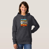 Paper beats rock, funny design  hoodie (Vorne ganz)
