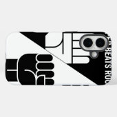 Paper Beats Rock – Minimalist Black & White art Case-Mate iPhone Hülle (Rückseite (Horizontal))