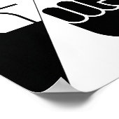 Paper Beats Rock – Minimalist Black & White art Poster (Ecke)