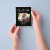 PAPER Black Foto Wedding Save the Date Flyer (Gruppe)