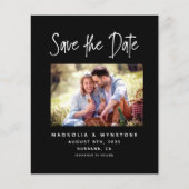 PAPER Black Foto Wedding Save the Date Flyer (Vorne)