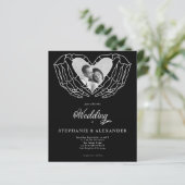 PAPER Black Gothic Foto Skeleton Händchen Hochzeit (Stehend Vorderseite)