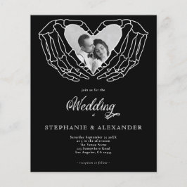 PAPER Black Gothic Foto Skeleton Händchen Hochzeit
