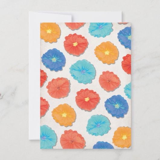 Paper Blume kann Fiesta Baby Dusche Einladung (Rückseite)